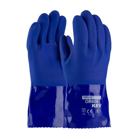 Pip Oil Resistant PVC Glove with Kevlar Liner and Rough Grip, 12PK 58-8658K/XL
